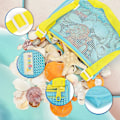 Miniatyrbillede 2 af 5: Strandtaske i Mesh til Børn - Skalopsamlingstaske - Strandlegetøjsposer til at Opbevare Skal, Strandlegetøj, Sandlegetøj, Svømmetilbehør til Drenge og Piger