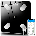 Miniatyrbild 1 av 5: Kropsfettsvåg, våg med kroppsfett, digitala personvågar, smarta kroppsvågar med app för vikt kroppsfett fitnessmonitor, för iOS och Android, Rec