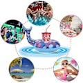 Miniatyrbild 3 av 4: 6-pack Dryckesflottar Söta Sjöjungfru Pool Dryckeshållare Set Återanvändbara Uppblåsbara Flottar Koppar Underlägg För Sommar Poolparty, 6 Sjöjungfru.
