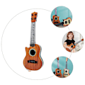 Miniatyrbild 3 av 3: Leksaker Vuxna Kvinnor Elgitarr Figurer Barn Musikleksaker Småbarn Akustisk Gitarr Tidig Inlärning Ukulele Leksak Barn Leksak Gitarr