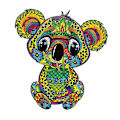 Miniatyrbild 1 av 4: Träpussel för vuxna Unikt formpussel Söt Koala 215 bitars pussel