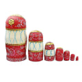 Miniatyrbild 4 av 4: 7 st/set Nya Trä Ryska Nesting Dolls Fläta Flicka Leksak Traditionell Matryoshka-4