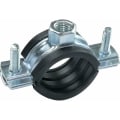 Miniatyrbillede 2 af 5: Lot af 10 lydisolerede kraver - fastgørelsessupport med tætning - til rør Ø 3/4'' 26-30mm - forzinket stål - skrue i М8/М10