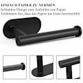 Miniatyrbillede 3 af 5: Toiletpapirholder, Premium No Drilling Holder, Rustfrit stål Vægmonteret køkken og badeværelse Toiletpapirholder, Sort