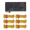 6-pack reflekterande 4 mm tältlinor ultralätta campingrep - 1 (gul)