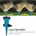 Miniatyrbillede 3 af 5: Plænesprinkler, roterende have sprinkler, justerbar med 9 tilstande til plæne vanding have vanding have vanding