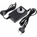 Miniatyrbillede 1 af 4: 24W spændingsreguleringsadapter 3-24V strømforsyningsadapter med ABS-materiale til LED-ventilator/elektrisk ventilator/mikrobore/mobil DVD