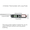 Miniatyrbild 2 av 5: 5 delar tillagningstemperaturlogger, elektrisk kötttemperaturlogger med lång sond | Tillbehör för thermal för hemmet