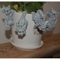 Miniatyrbild 4 av 5: Drakblomma Kruka Kramare Figuriner Prydnader Trädgård Kruka Kruka Hängare Staty（D）