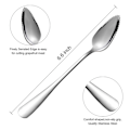 Miniatyrbild 5 av 5: 5 st Grapefruktskedar, Grapefruktsked i Rostfritt Stål, Serrated Edge & Tjockt Handtag, Silver