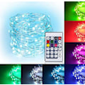 Miniatyrbild 2 av 5: Led lykta utomhus vattentät trädgårdsdekoration Fjärrkontroll Rgb koppartråd ljusslinga med krok USB