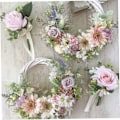 Miniatyrbillede 5 af 5: Flettet Krans Juledekoration Vinranke Krans Rattan Naturlig Blomsterkrans 10 cm Kunsthåndværk Ornamenter Rattan Tilbehør Kransfremstilling Kransefremstilling