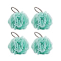 Miniatyrbilde 1 av 3: Pakke med 4 Mesh Puff Dusjball Bad Dusj Loofah Svamp Kroppsskrubb Eksfoliator (farge: Grønn2, Størrelse: 4 stk) Grønn2 4 stk