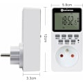 Miniatyrbillede 5 af 5: Stikkontakt med digital timer 16A 3600W LCD-display 20 grupper Til/Fra Programmerbar timer 24 timer 7 dage AC220V Energibesparende stikkontakt