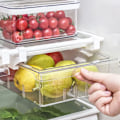 Miniatyrbild 5 av 10: 4-fack Organizer Låda Äggbricka Matbehållare Förvaringslåda Låda Utdragbar bricka Låda Space Saver Kök Organizer