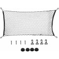 Miniatyrbillede 1 af 5: Universal bilopbevaringsnet, bagageopbevaringsnet, bilbagagerumsnet, bilaccessoirer net, børnebagagenet, til SUV, lastbil sort（70120cm）