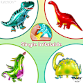 Miniatyrbillede 5 af 5: Andre Havedekoration Store Dinosaur Balloner Til Fødselsdagsfest -130cm | Dinosaur Fødselsdagsfest Tilbehør | Dino Balloner Til Dinosaur Fest Dekoration