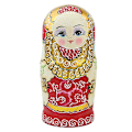 Miniatyrbild 1 av 4: 7 st/set Nya Trä Ryska Nesting Dolls Fläta Flicka Leksak Traditionell Matryoshka-4