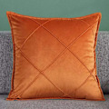 Miniatyrbild 1 av 4: Högkvalitativt sammetskuddfodralset Enkelt mjukt dekorativt kuddfodral för soffa (45x45cm (1 orange))