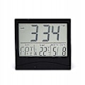 Miniatyrbild 2 av 5: Kreativ enkel resklocka hopfällbar ord elektronisk väckarklocka datum temperatur display skrivbordsklocka（silver）