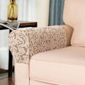 Miniatyrbild 4 av 5: Fåtöljöverdrag, Set om 2 Jacquard Stretch Fåtöljöverdrag Anti-Slip Sofamöbelöverdrag (Aprikos)