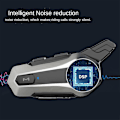 Miniatyrbild 2 av 5: Motorcykel Bluetooth-hjälm Intercom Universell Parning Headset Cnc Brusreducering För Halvhjälm Silver