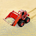Miniatyrbild 5 av 5: Konstruktionsleksaker, friktionsdrivna grävmaskiner och lastbilar, strandleksaker, byggarbetsplatser, sandlådeleksaker för 3, 4