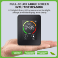 Miniatyrbild 3 av 5: 3 i 1 koldioxiddetektor CO2-detektor termohygrometer intelligent luftkvalitetsanalysator hushålls digital luftföroreningsmätare - svart