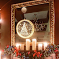 Miniatyrbild 3 av 5: Julbelysning Inomhus Juldekorationer Utomhus Hängande 3D Fe-Ljus Batteridrivna Strängljus För Väggar Fönster Stigen Patio Sovrum Dec
