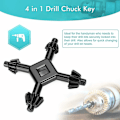 Miniatyrbild 2 av 4: Universal Chuck Wrench, 4 i 1 multifunktion Chuck Wrench för elektrisk borrmaskin, T-Audace