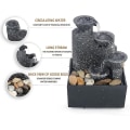 Miniatyrbild 4 av 5: Inomhus Vattenfall Fontän Meditation Vatten Fontän Liten Vattenfall Fontän Skrivbordsdekorationer Inomhus Bordsskiva Fontän Med Led-lampor Och Sten