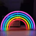 Miniatyrbild 1 av 5: Regnbågsnattlampa med neonskylt, batteridriven eller USB-driven, väggdekoration, julklapp, hemmafest