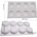 Miniatyrbillede 2 af 4: Silikone Kageform Til Bagning 8 Huller 3D Sten Rund Form Silikone Mousse Kage Pop Form, Non-Stick Slik Chokolade Gele Bageform Bakke, Konditori Ost