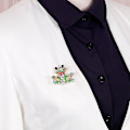 Miniatyrbild 5 av 5: Groda Brosch Pins för Kvinnor Män, Emalj Strass Kvinnor Scarf Sjal Kläder Tillbehör