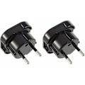 Miniatyrbillede 3 af 5: Sæt med 2 - Adapter til stik fra England til Frankrig - Adapter fra England til Frankrig - Type G til type C - Kompakt og let - Beskytter mod overspænding