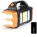 Pikkukuva 1 / 5: Aurinkokennoinen LED-taskulamppu USB-ladattavalla, COB-työvalolla, vedenpitävä aurinkovalo ulkoilmaretkeilyyn
