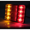 Miniatyrbillede 2 af 5: 2 stk. vandtætte 8 LED baglygter, røde og gule, 12V til trailer, lastbil, båd
