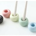 Miniatyrbild 5 av 5: Keramisk tandborsthållare, 6-pack Mini keramisk tandborsthållare stativ Keramisk pennhållare Keramisk sminkborsthållare Tandborste förvaring