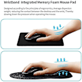 Miniatyrbild 5 av 5: Musmatta, ergonomiska musmattor för PC, handledsstöd mus tangentbord handledsstöd set, anti-seneslidproblem spelmusmatta, svart