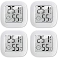 Miniatyrbillede 1 af 5: 4 stk. termometer hygrometer indendørs, højpræcisions luftfugtighedsmåler termometer indendørs, -10℃70℃ til babyværelse, stue, kontor, drivhus