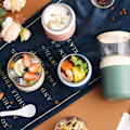 Miniatyrbild 5 av 10: 700 ml Praktisk Müsli Mugg, To Go Mug Lunchpot Läcksäker Yoghurt Mugg To Go Med Väska Och Sked För Skola, Kontor, Utomhus (Grön)