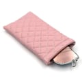 Miniatyrbild 5 av 5: Squeeze Top Glasögon Organizer Pouch - Mjukt läder Glasögon Case Väska Vävning Rese Solglasögon Organizer Case 2 Pack