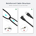 Miniatyrbilde 5 av 5: Koblingskabel for Oculus/Meta Quest 2/1, 10 fot/3m USB-C 3.2 Gen1-kabel, svart