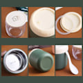 Miniatyrbild 9 av 10: 700 ml Praktisk Müsli Mugg, To Go Mug Lunchpot Läcksäker Yoghurt Mugg To Go Med Väska Och Sked För Skola, Kontor, Utomhus (Grön)