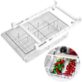 Miniatyrbild 1 av 10: 8-rutnät kylskåpsförvaringslåda matbehållare multifunktionell rymdbesparande transparent kylskåpsarrangör låda