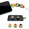 Miniatyrbillede 2 af 2: 3 stk. Avocado med Hat Data/opladnings/lynkabelbeskytter Saver Chewers Kun kompatibel med Apple Lightning Interface (Avocado med Hat - 3 stk)