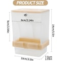 Miniatyrbild 2 av 5: Automatisk fågelmatare, husdjursmatare, transparent stor kapacitet papegoja automatisk matare burtillbehör för parakit, kanariefågel, nymfkakadua, fink, parakit