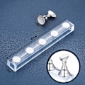 Miniatyrbillede 2 af 5: 2 Sæt Akryl Negle Display Stativ Negle Tip Øvelsesholder Magnetisk Negle Øvelsesstativ Fingernegl Diy Neglekunst Stativ Til Falske Negle Tip Manicure Værktøj