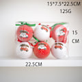Miniatyrbild 1 av 4: Julgranspynt Vita Flerfärgade Papperspolyfoamstrumpor 7,5 x 7,5 x 7,5 cm (6 stycken)