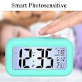Miniatyrbild 2 av 5: Automatisk set av väckarklocka för sovrum, digital skrivbordsklocka med dimmer för ljusstyrka, automatisk dst, datum, temperatur Elektrisk sängklocka Nattduksbord